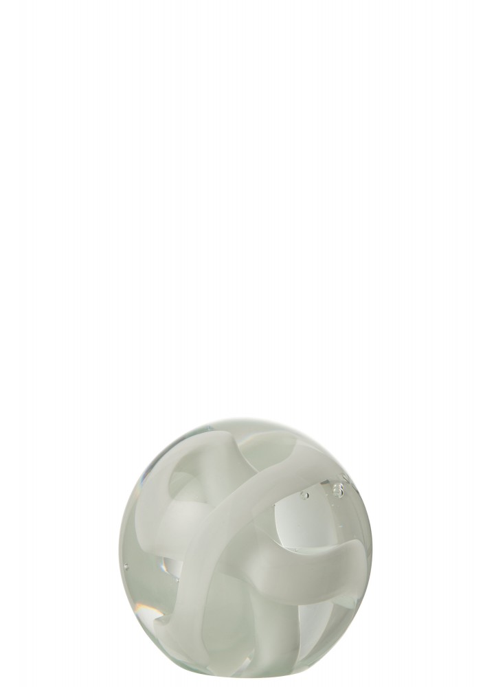 Sulfure en verre guirlande blanche