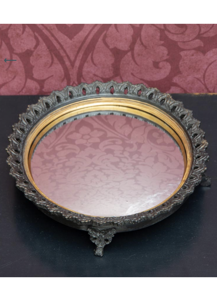 Plateau en miroir sorcière – Élégance et mystère décoratif
