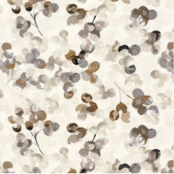 Détails des médaillons brodés du tissu Lunaria – finition élégante